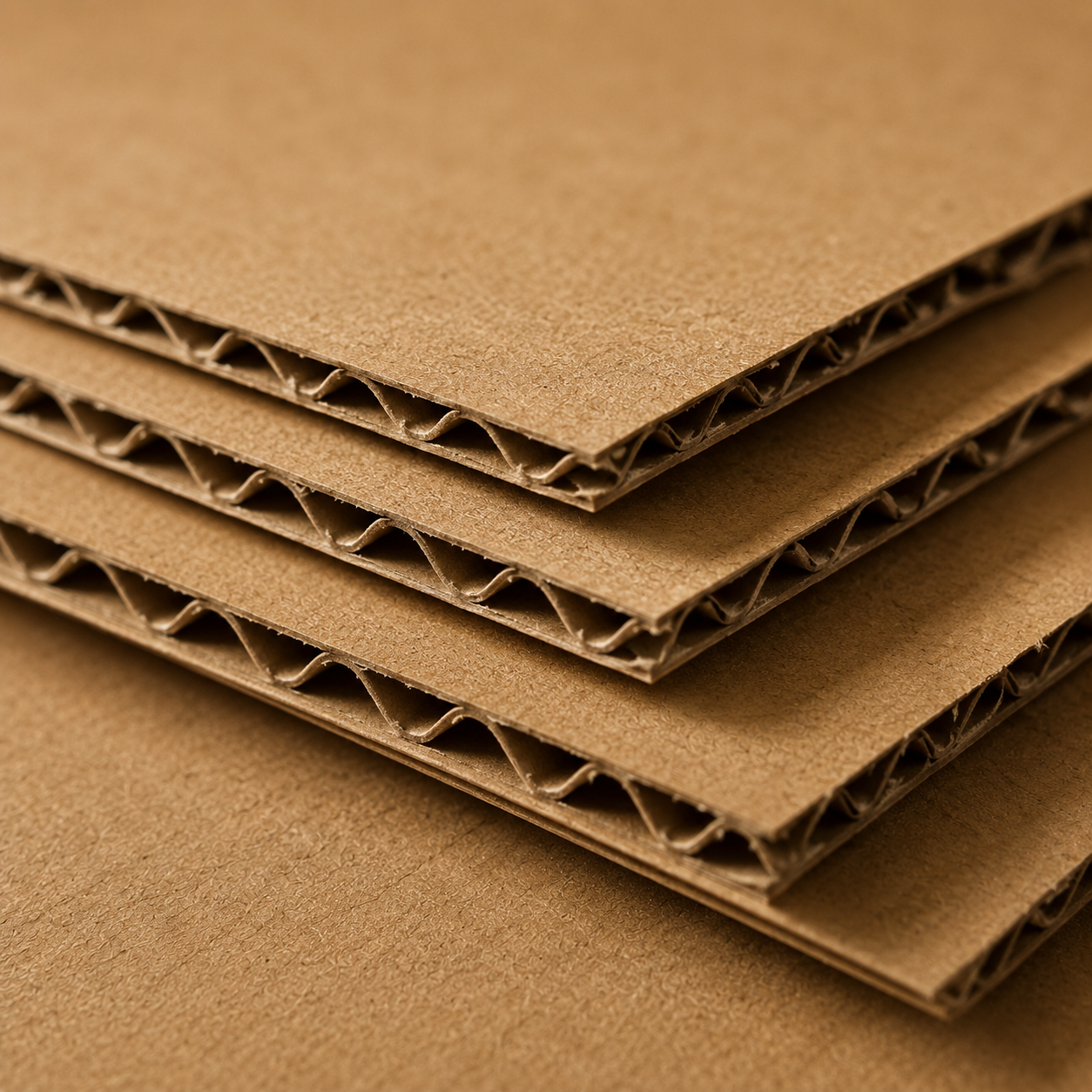 Corrugated board closeup